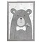 12" x 16" Little Bear Framed Wall Art, Contemporary Home Décor for Baby or Child's Room, Glass Facing and Hanging Hardware Included